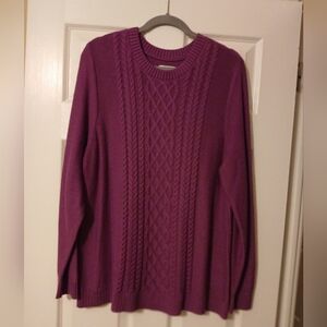 Croft & Barrow Women's Cable Knit Pullover Sweater - Size XXL